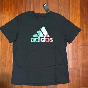 Adidas Black Short Sleeve Tee with Iconic Logo XL